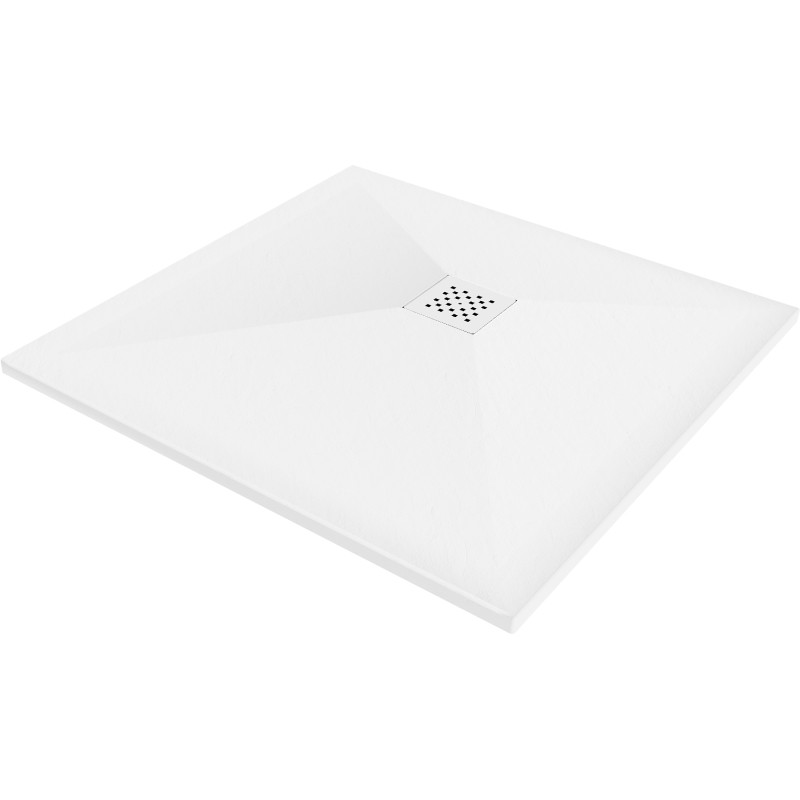 Mexen Stone+ čtvercový kompozitní sprchový kout 70 x 70 cm, bílý, bílý kryt - 44107070-W