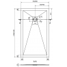 Mexen Stone+ obdélníková kompozitní vanička 130 x 70 cm, bílá, bílý kryt - 44107013-W