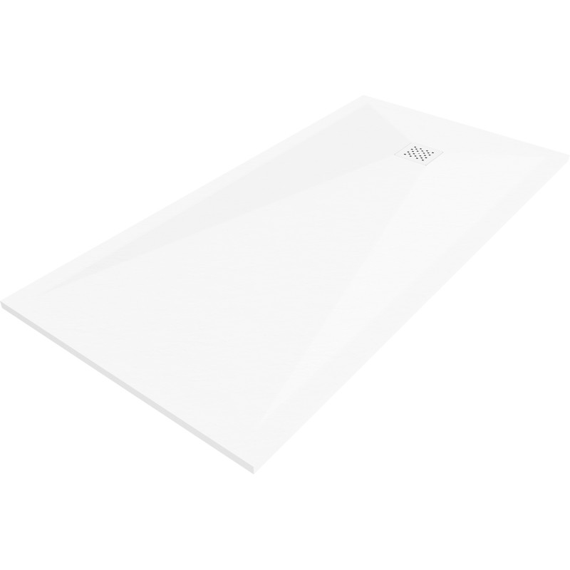 Mexen Stone+ obdélníkový kompozitní sprchový kout 180 x 70 cm, bílý, bílý kryt - 44107018-W