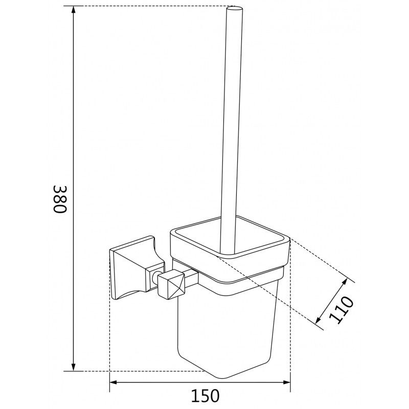 Mexen Dalia WC kartáč, chrom - 7017350-00