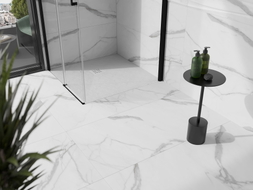 Mexen Stone+ kompozitní čtvercový sprchový kout 90 x 90 cm, bílý, bílá krytka - 44109090-W