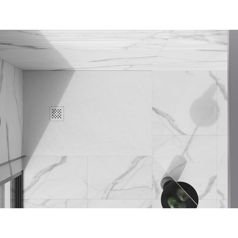 Mexen Stone+ sprchová vanička obdélníková 100 x 90 cm, bílá, kryt bílý - 44109010-W