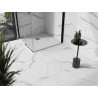 Mexen Stone+ čtvercová kompozitní sprchová vanička 80 x 80 cm, bílá, zlatý kryt - 44108080-G