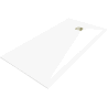 Mexen Stone+ kompozitní obdélníková sprchová vanička 200 x 90 cm, bílá, zlatý kryt - 44109020-G
