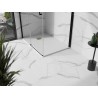 Mexen Stone+ obdélníkový kompozitový sprchový kout 80 x 70 cm, bílý, kryt zlatý - 44107080-G