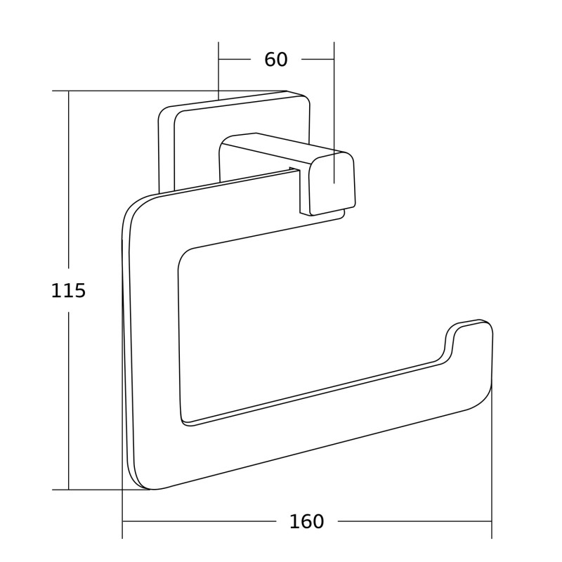 Mexen Asis držák na toaletní papír, chrom - 7017633-00
