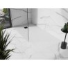 Mexen Stone+ obdélníková kompozitová sprchová vanička 160 x 70 cm, bílá, černý kryt - 44107016-B