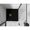 Mexen Stone+ kompozitový čtvercový sprchový kout 80 x 80 cm, černý, krytka zlatá - 44708080-G