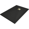 Mexen Stone+ Kompozitní sprchová vanička obdélníková 100 x 70 cm, černá, zlatá krytka - 44707010-G
