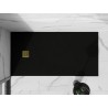 Mexen Stone+ obdélníkový kompozitní sprchový kout 180 x 70 cm, černý, kryt zlatý - 44707018-G