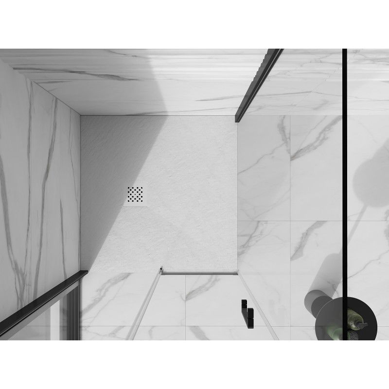 Mexen Stone+ kompozitový čtvercový sprchový kout 100 x 100 cm, bílý, kryt bílý - 44101010-W