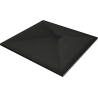 Mexen Stone+ kompozitní čtvercová sprchová vanička 90 x 90 cm, černá, černý kryt - 44709090-B