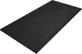 Mexen Stone+ obdélníková kompozitová vanička 180 x 100 cm, černá, černá krytka - 44701018-B