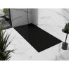 Mexen Stone+ obdélníková kompozitní sprchová vanička 180 x 70 cm, černá, černý kryt - 44707018-B