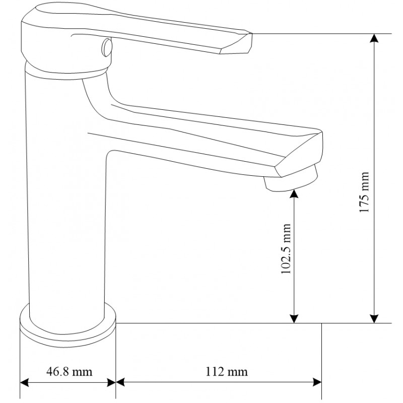 Mexen Sabre umyvadlová baterie, černá - 72100-70