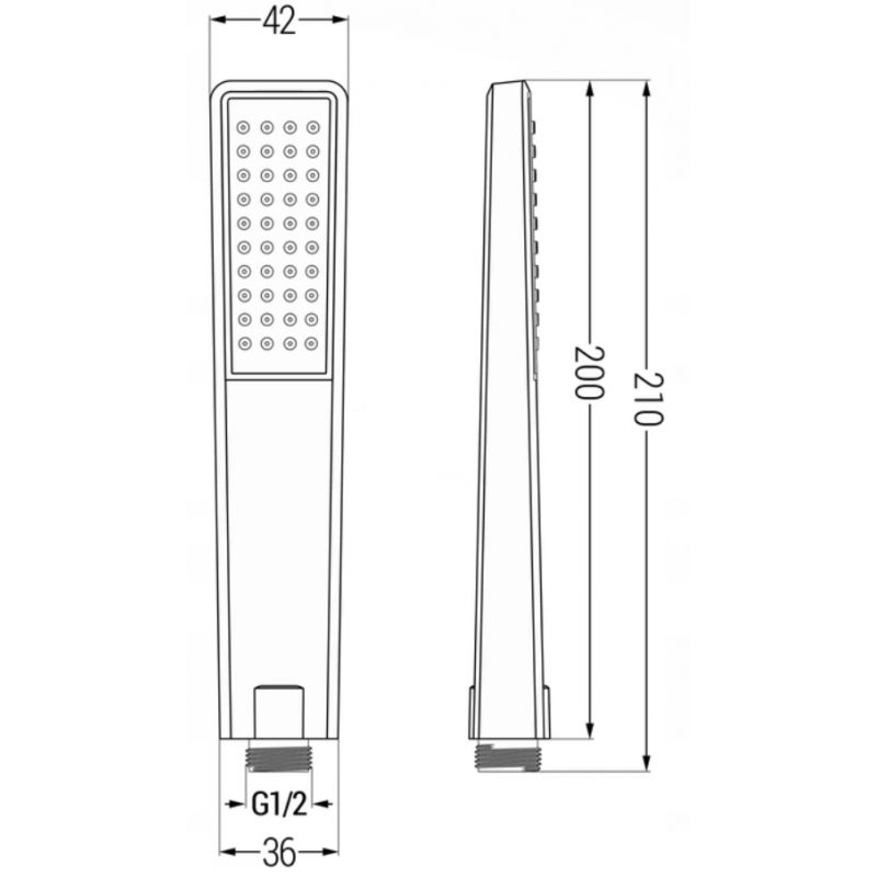 Mexen Uno DR72 podomítková sprchová souprava, černá - 71435DR72-70