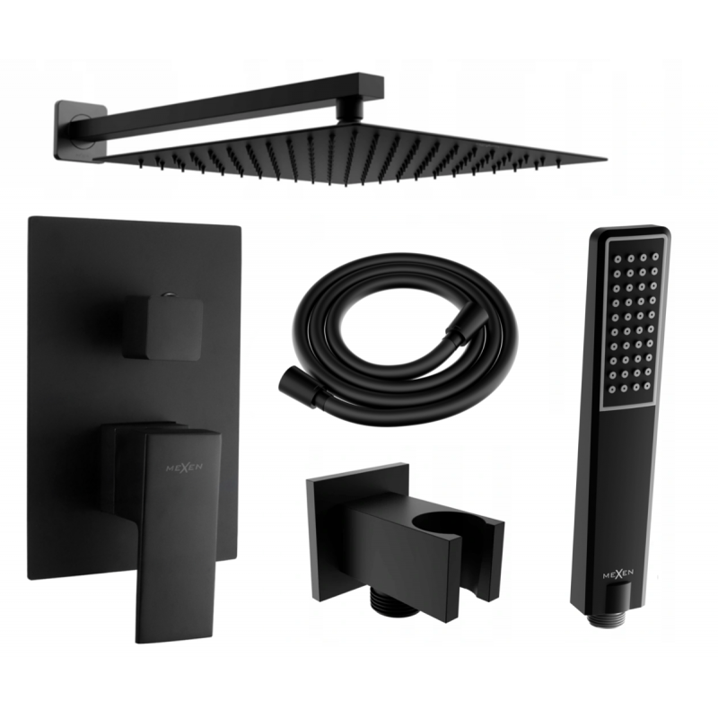 Mexen Uno DR72 podomítková sprchová sada, černá - 71435DR72-70