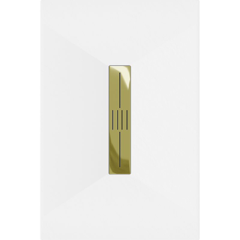 Mexen Toro obdélníkový sprchový kout SMC 140 x 80 cm, bílý, zlatý kryt - 43108014-G