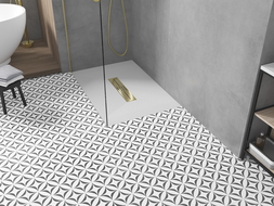 Mexen Toro obdélníkový sprchový kout SMC 100 x 90 cm, bílý, kryt zlatý - 43109010-G