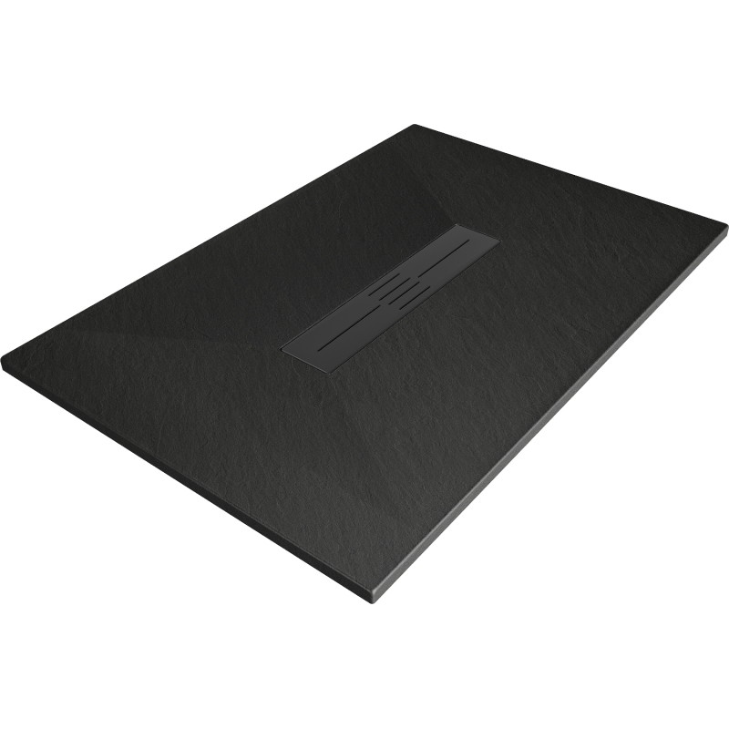 Mexen Toro obdélníková sprchová vanička SMC 110 x 90 cm, černá, kryt černý - 43709011-B
