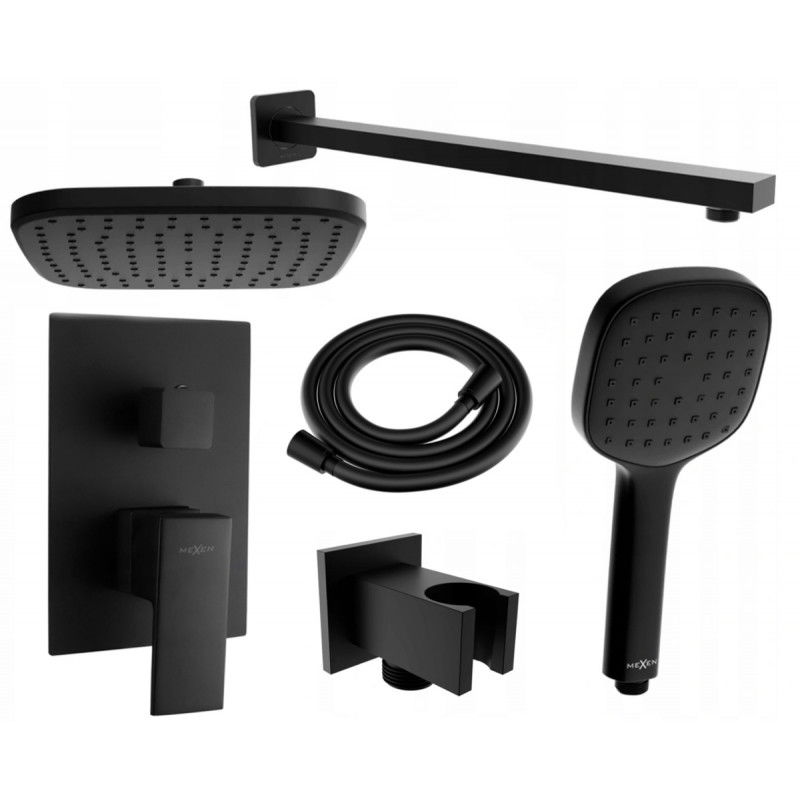 Mexen Uno DR33 podomítková sprchová sada, černá - 71435DR33-70
