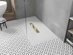 Mexen Toro obdélníkový sprchový kout SMC 160 x 80 cm, bílý, zlatý kryt - 43108016-G