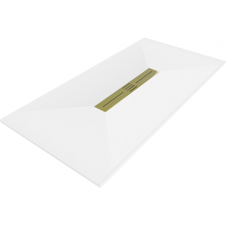 Mexen Toro obdélníkový sprchový kout SMC 170 x 80 cm, bílý, kryt zlatý - 43108017-G