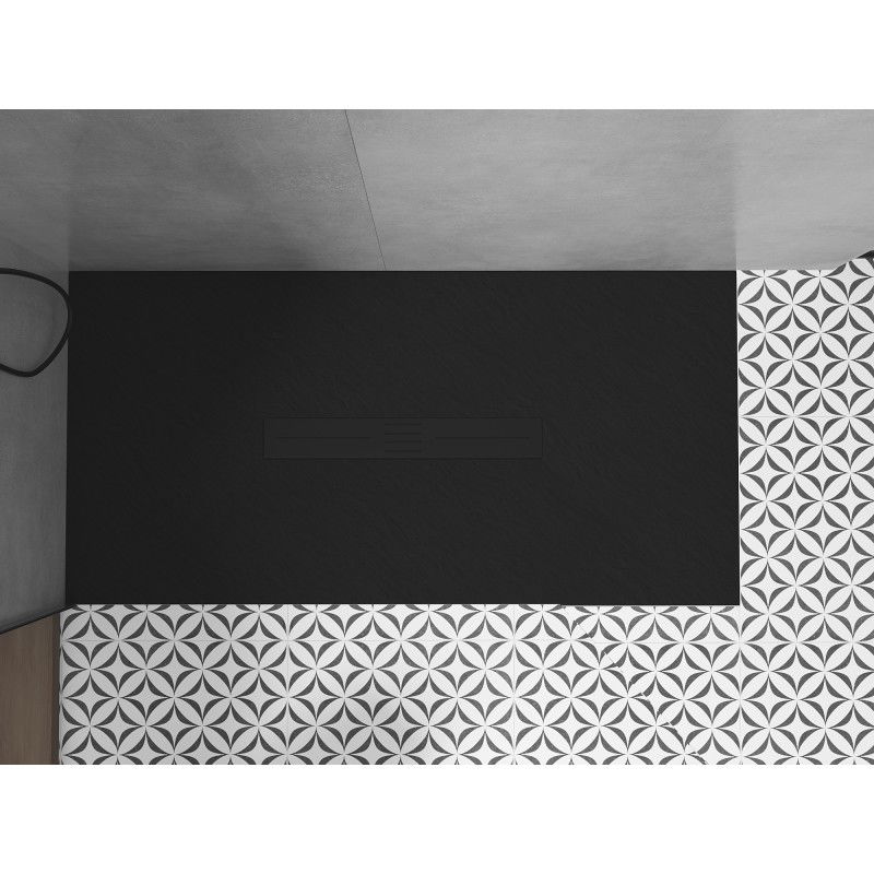 Mexen Toro obdélníkový sprchový kout SMC 150 x 80 cm, černý, kryt černý - 43708015-B