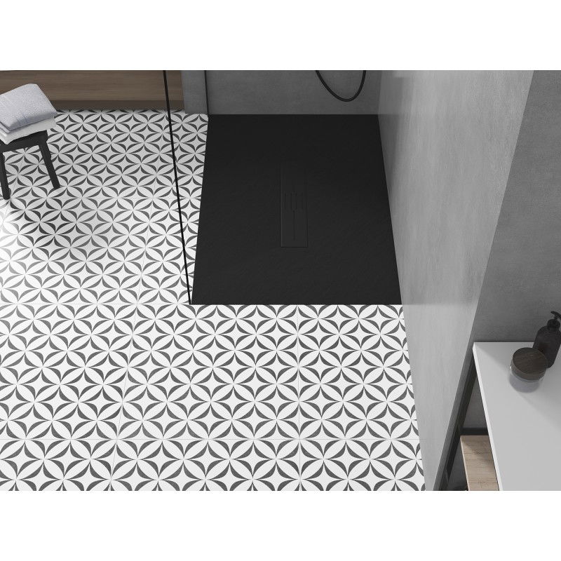 Mexen Toro obdélníkový sprchový kout SMC 120 x 80 cm, černý, kryt černý - 43708012-B