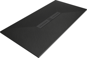 Mexen Toro obdélníková sprchová vanička SMC 180 x 70 cm, černá, černý kryt - 43707018-B