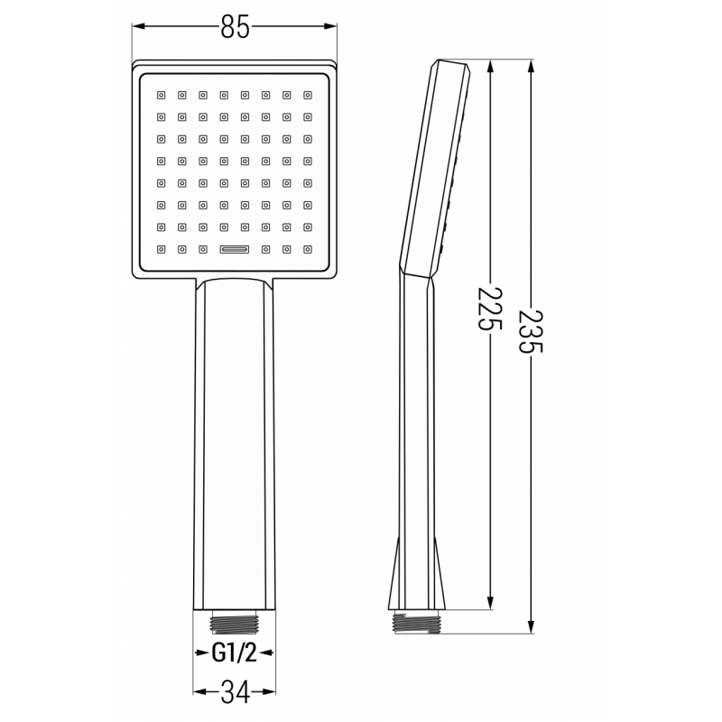 Mexen Uno DR45 podomítková sprchová sada, černá - 71435DR45-70