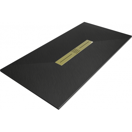 Mexen Toro obdélníkový sprchový kout SMC 200 x 90 cm, černý, kryt zlatý - 43709020-G