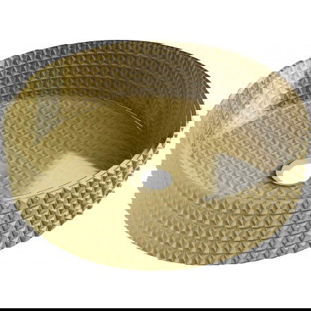 Mexen Aura skleněné umyvadlo na desku 39 x 39 cm, zlaté - 24013950