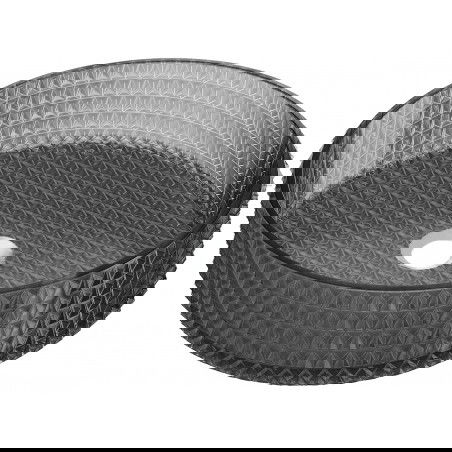 Mexen Aura skleněné umyvadlo na desku 39 x 39 cm, černé - 24013970