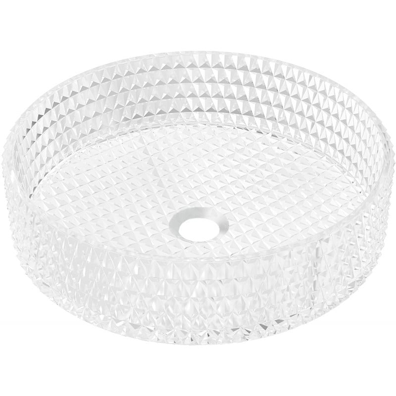 Mexen Aura skleněné umyvadlo na desku 39 x 39 cm, transparentní - 24013900