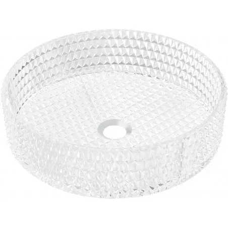 Mexen Aura skleněné umyvadlo na desku 39 x 39 cm, transparentní - 24013900