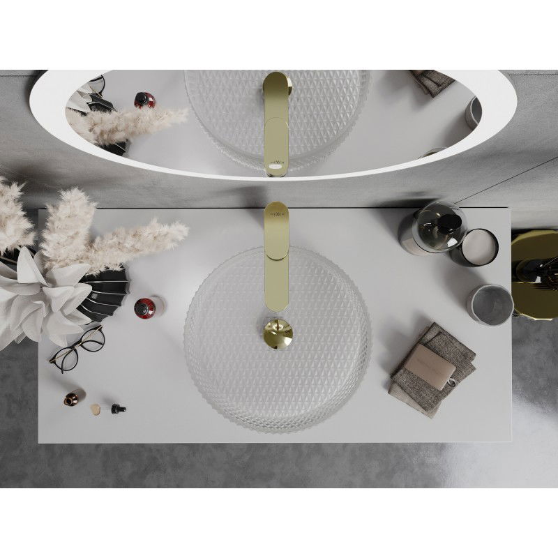 Mexen Aura skleněné umyvadlo na desku 39 x 39 cm, matné sklo - 24013930