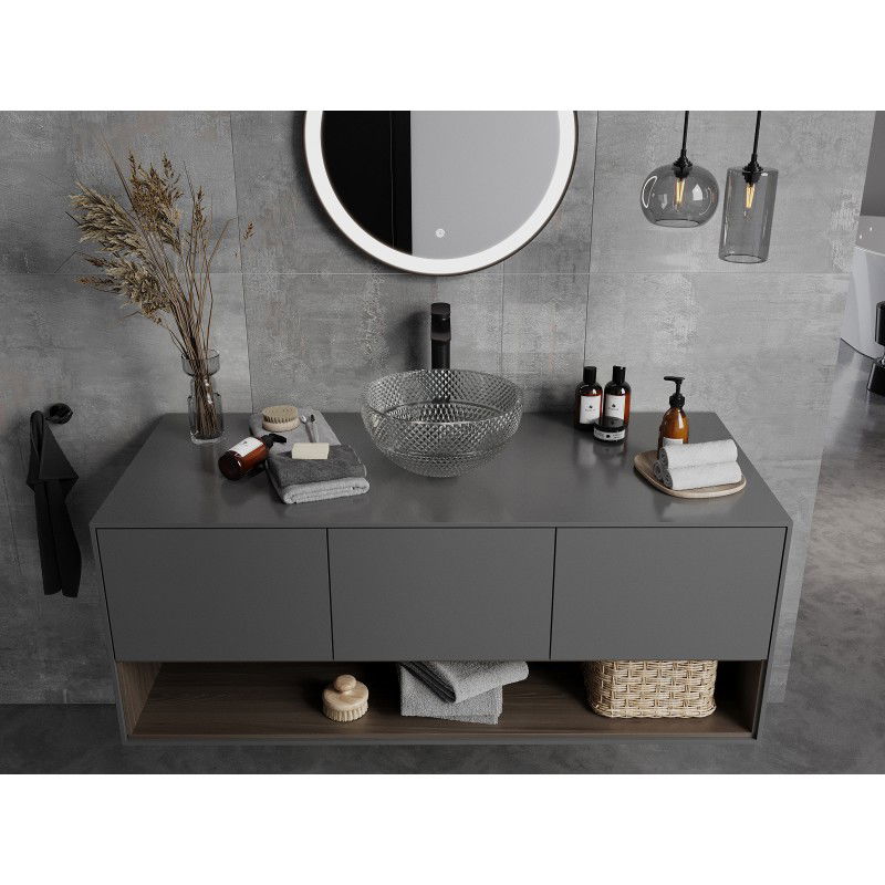 Mexen Dora skleněné umyvadlo na desku 34 x 34 cm, transparentní - 24113400