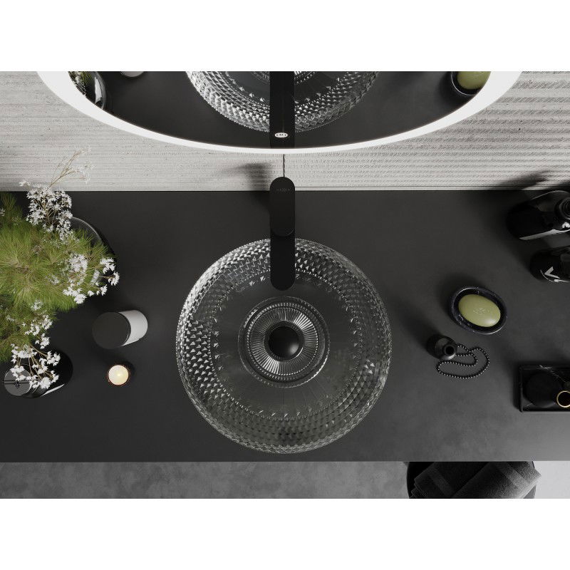 Mexen Heba skleněné umyvadlo na desku 45 x 45 cm, transparentní - 24064500