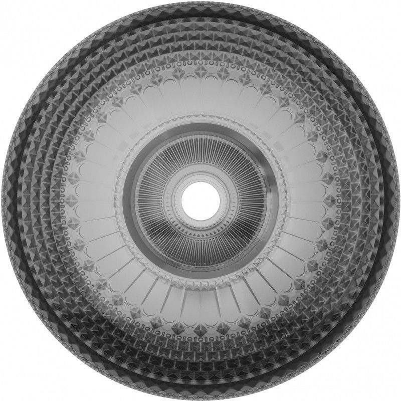 Mexen Heba skleněné umyvadlo na desku 45 x 45 cm, černé - 24064570