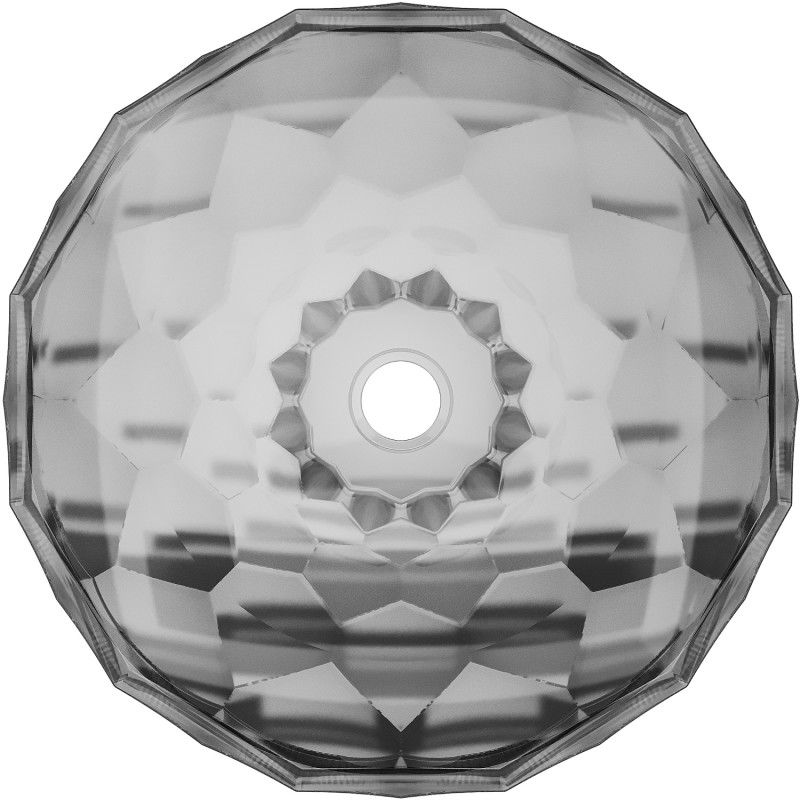 Mexen Inga skleněné umyvadlo na desku 44 x 44 cm, černé - 24074470