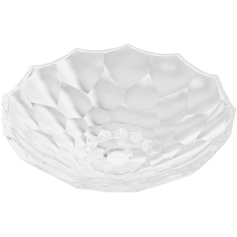 Mexen Inga skleněné umyvadlo na desku 44 x 44 cm, transparentní - 24074400