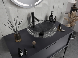 Mexen Inga skleněné umyvadlo na desku 44 x 44 cm, transparentní - 24074400