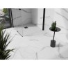 Mexen Stone+ čtvercový kompozitní sprchový kout 80 x 80 cm, bílý, černý kryt - 44108080-B