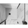 Mexen Stone+ čtvercová kompozitní sprchová vanička 100 x 100 cm, bílá, černá krytka - 44101010-B