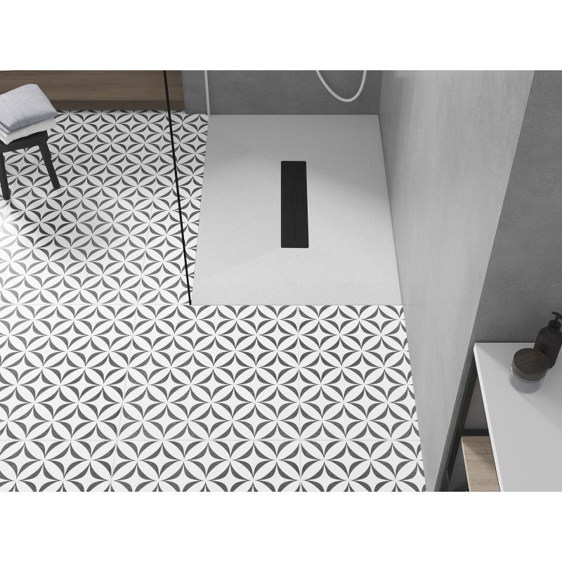 Mexen Toro obdélníkový sprchový kout SMC 100 x 90 cm, bílý, černý kryt - 43109010-B