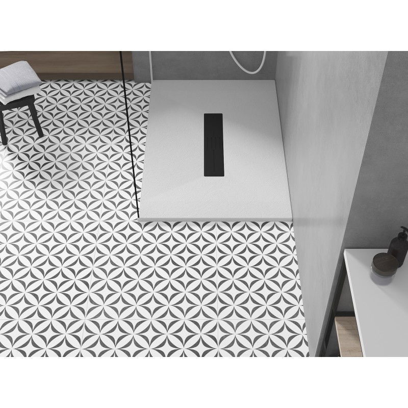 Mexen Toro obdélníkový sprchový kout SMC 130 x 90 cm, bílý, černý kryt - 43109013-B