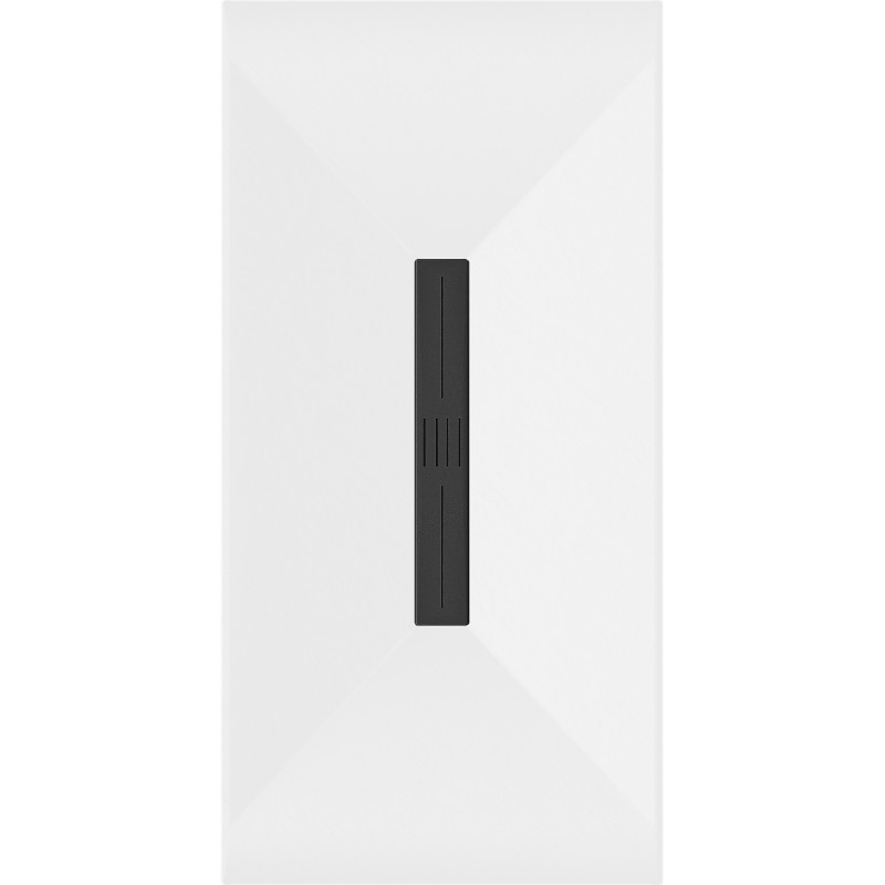 Mexen Toro obdélníkový sprchový kout SMC 160 x 80 cm, bílý, černá maska - 43108016-B