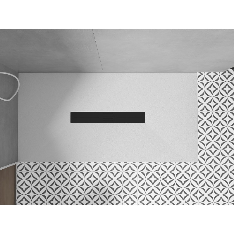 Mexen Toro obdélníkový sprchový kout SMC 180 x 90 cm, bílý, černá krytka - 43109018-B