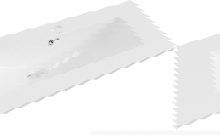 Mexen Atena zapuštěné umyvadlo do desky 61 x 46 cm, bílá - 25016000